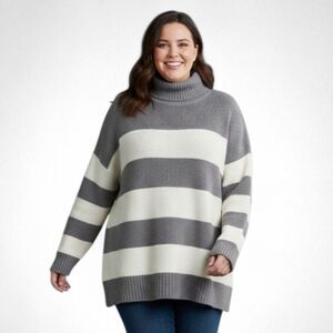 THE DROP Women's Camilla Drop Shoulder Turtleneck, NWT! Size 3X